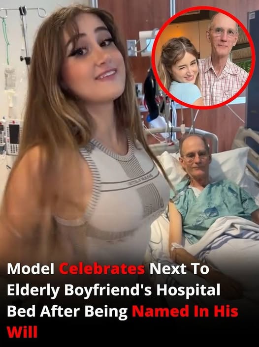 Model Sparks Outrage By Celebrating Next To Elderly Boyfriend’s Hospital Bed After Being Named In His Will